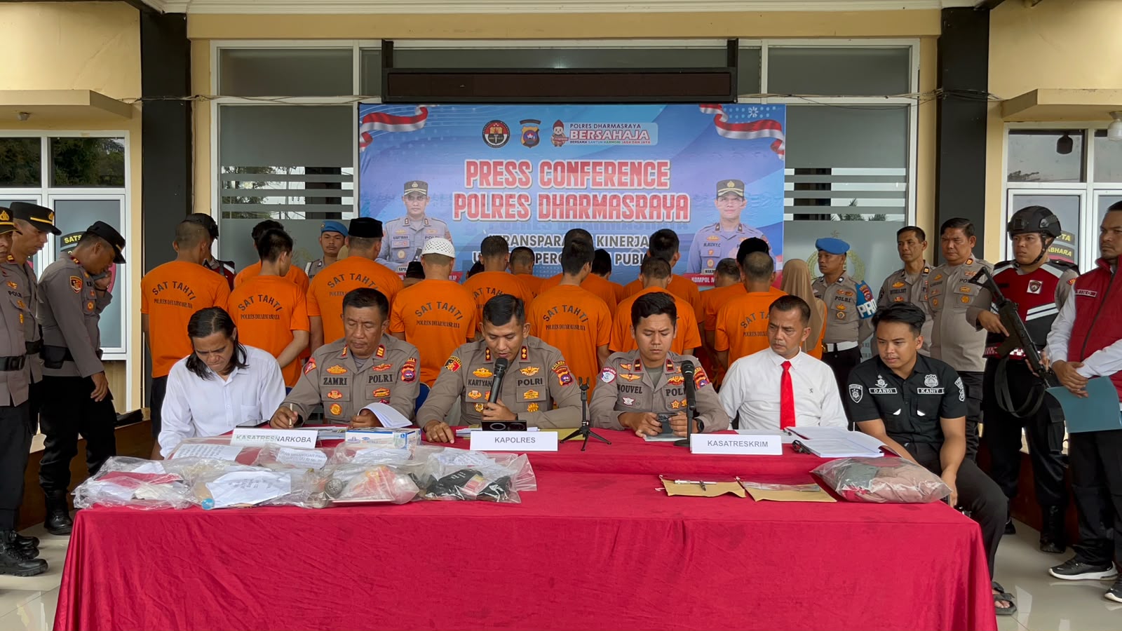 Ungkap Kasus 2026, Polres Dharmasraya Gelar Press Conference